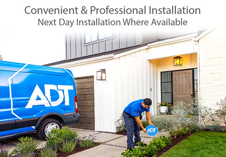 Convernient and professional instalation ADT security monitoring
